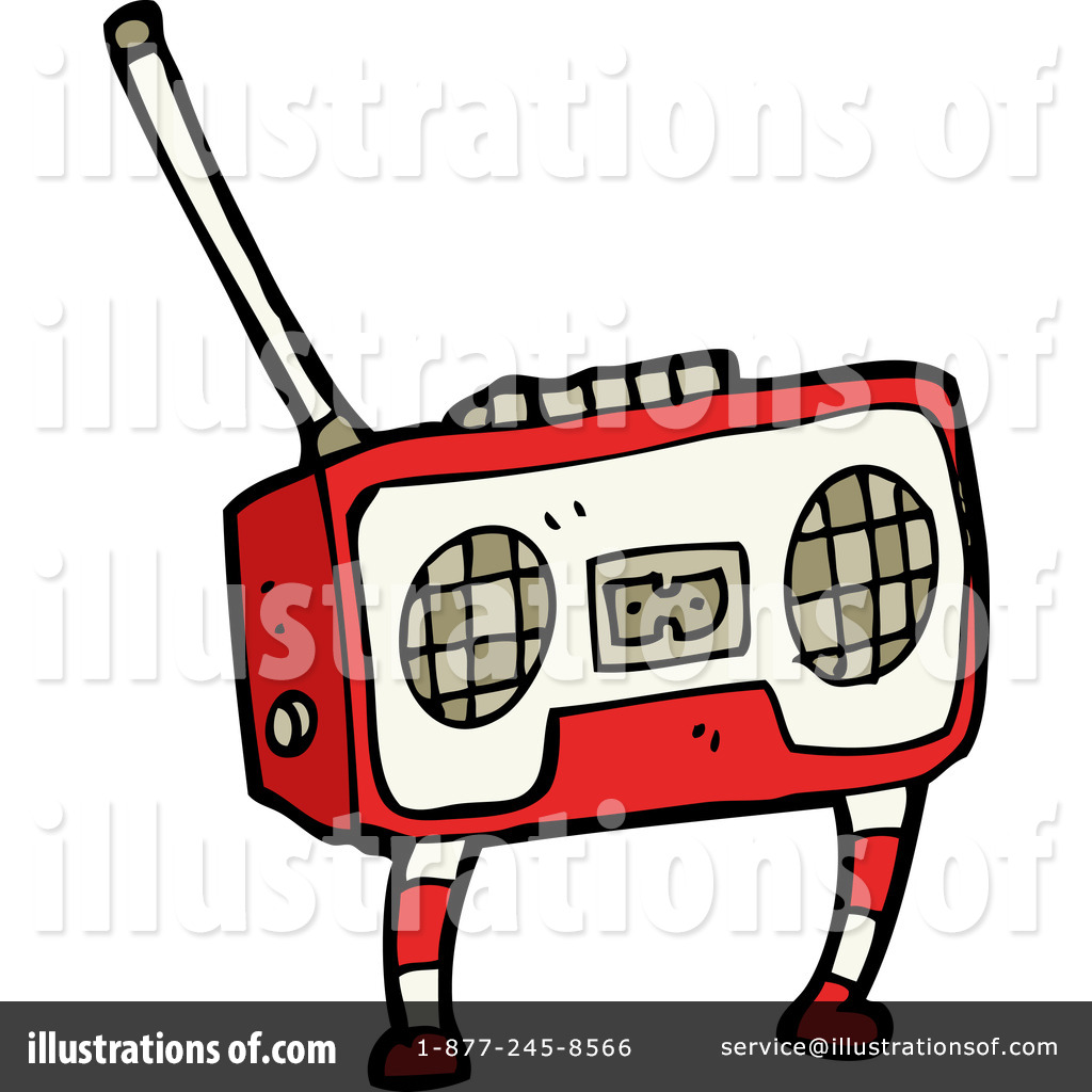 Royalty Free  Rf  Boom Box Clipart Illustration By Lineartestpilot