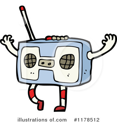 Royalty Free  Rf  Boom Box Clipart Illustration By Lineartestpilot