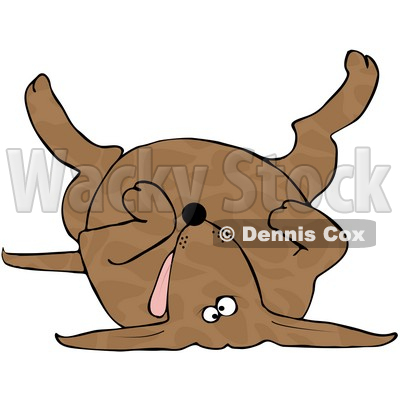 Royalty Free  Rf  Clipart Illustration Of A Dead Brown Spotted Dog On
