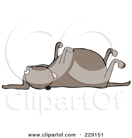 Royalty Free  Rf  Clipart Illustration Of A Stiff Dead Dog With His