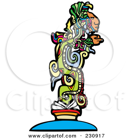 Royalty Free  Rf  Clipart Illustration Of Mayan Men Offering Food To