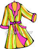 Striped Bathrobe   Royalty Free Clipart Picture