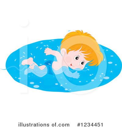 Swimming Clipart  1234451 By Alex Bannykh   Royalty Free  Rf  Stock