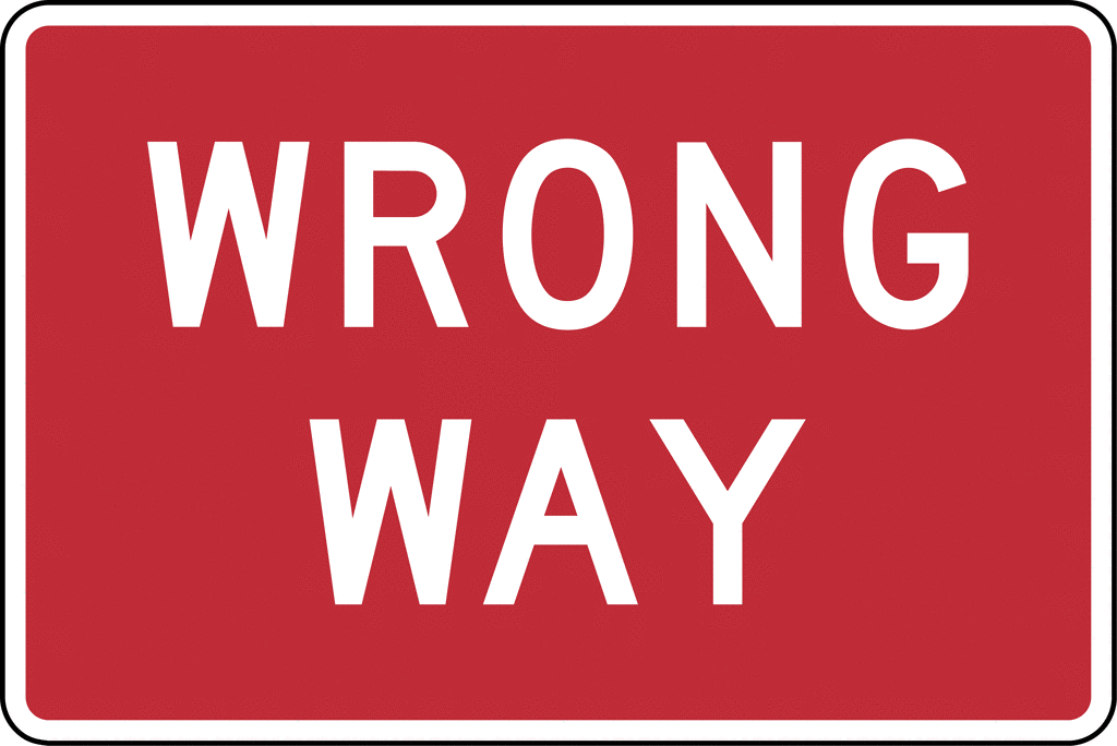 Wrong Way Color   Clipart Etc