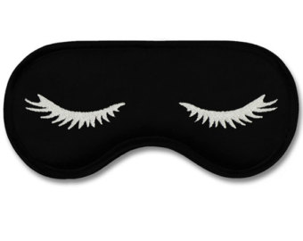 Chic And Elegant Eye Sleep Mask Eye Mask With Lovely Eyelashes   Black
