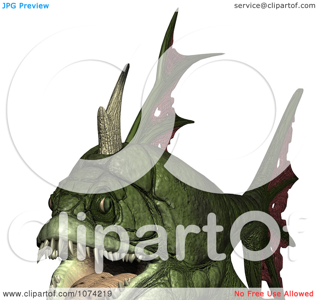 Clipart 3d Deep Sea Dragon Fish   Royalty Free Cgi Illustration By