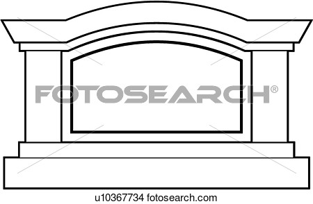 Clipart    Monument Sign Blank Post Rectangle Shield Signpost    