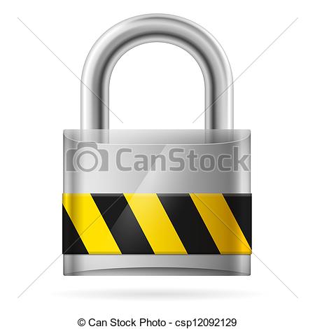 Concept With Locked Pad Lock On White Csp12092129   Search Clipart