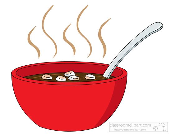 Food   Hot Soup With Croutons Clipart 609   Classroom Clipart