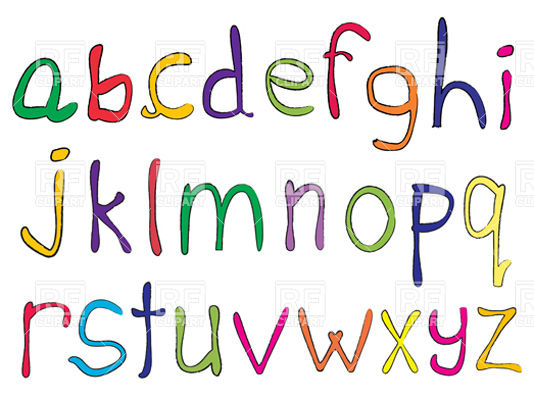 Handmade Funny Alphabet Download Royalty Free Vector Clipart  Eps