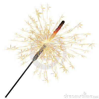 Illustration Of An Bright Sparkler Isolated