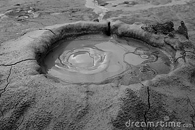 Mud Hole Black And White Photo Taken In Romania On Muddy Vulcan S