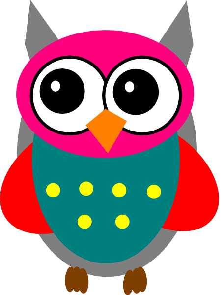 Pink And Grey Owl Clip Art At Clker Com   Vector Clip Art Online