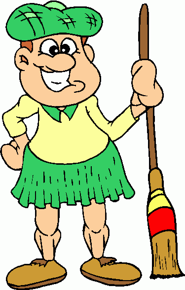 Scottish Man With Broom Clipart   Scottish Man With Broom Clip Art