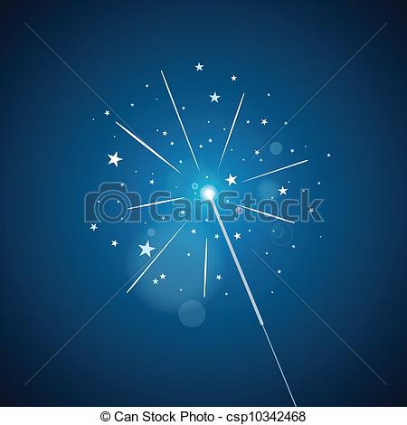 Sparkler On A Blue Gradient Background Csp10342468   Search Clipart