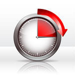 Timer Clock 15 Minutes Vector Illustration Ten Minutes Stopwatch Timer