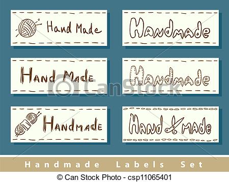 Vector   Handmade Labels    Stock Illustration Royalty Free