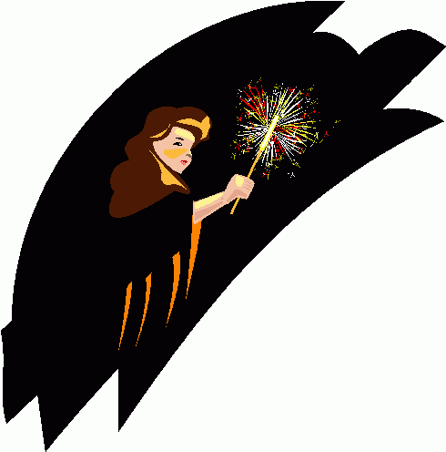 Woman With Sparkler Clipart   Woman With Sparkler Clip Art