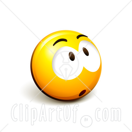 32131 Clipart Illustration Of An Expressive Yellow Smiley Face