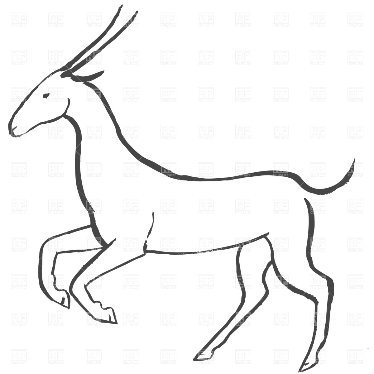 Antelope Download Royalty Free Vector Clipart  Eps