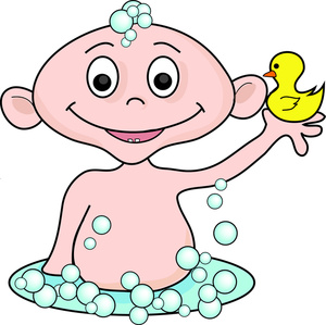 Bath Clipart Image   Little Caucasian Baby Boy In The Bath Tub With