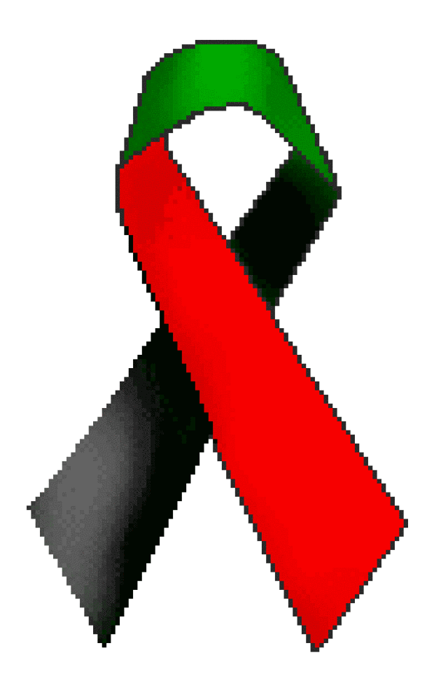Black Hiv Aids Awareness Month Ribbons And Titles   Free Aids Clip Art