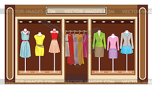 Boutique  Women S Clothing Shop   Vector Clipart