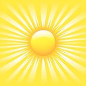Bright Sunburst With Beams   Clipart Graphic