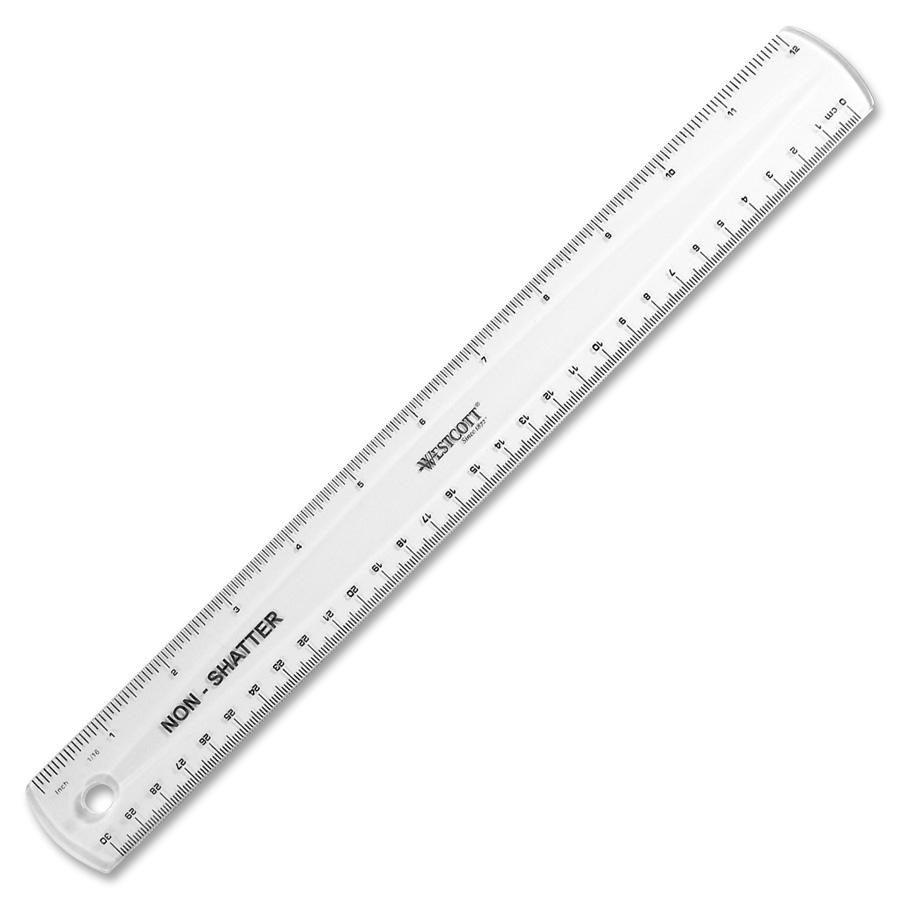 Centimeter Ruler Clip Art Westcott Shatter Proof Ruler