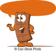 Choclate Bar Character   Illustration Of A Talking Candy Bar