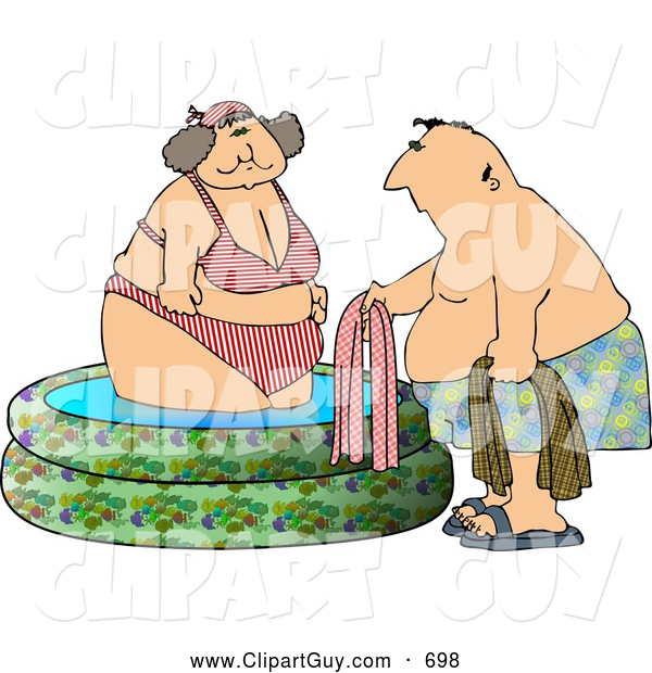 Clip Art Of Aswimming Pool With A Man And Woman By Djart    698