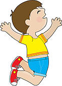 Clipart Of Boy Jumping K13810904   Search Clip Art Illustration