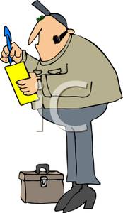 Estimate Clipart A Colorful Cartoon Worker Writing An Estimate Royalty    