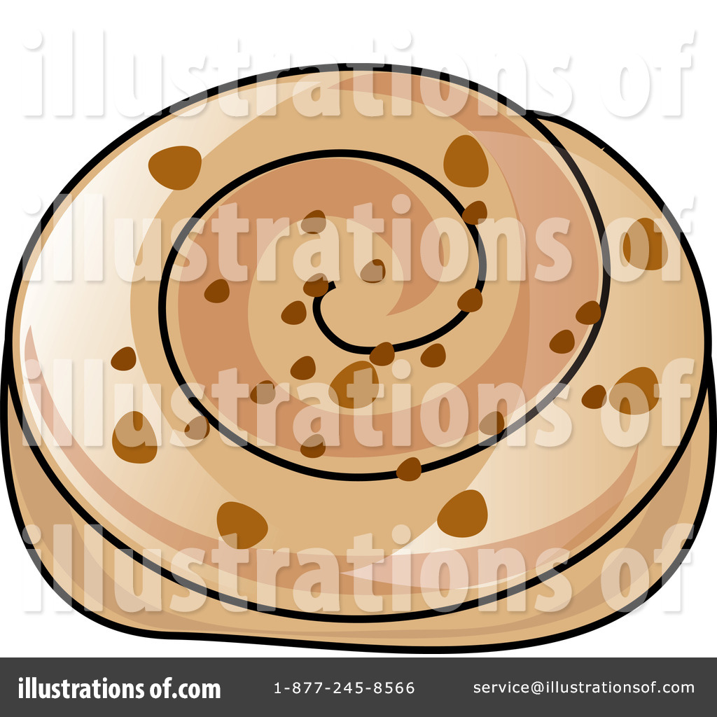 Free  Rf  Cinnamon Roll Clipart Illustration  1056087 By Pams Clipart