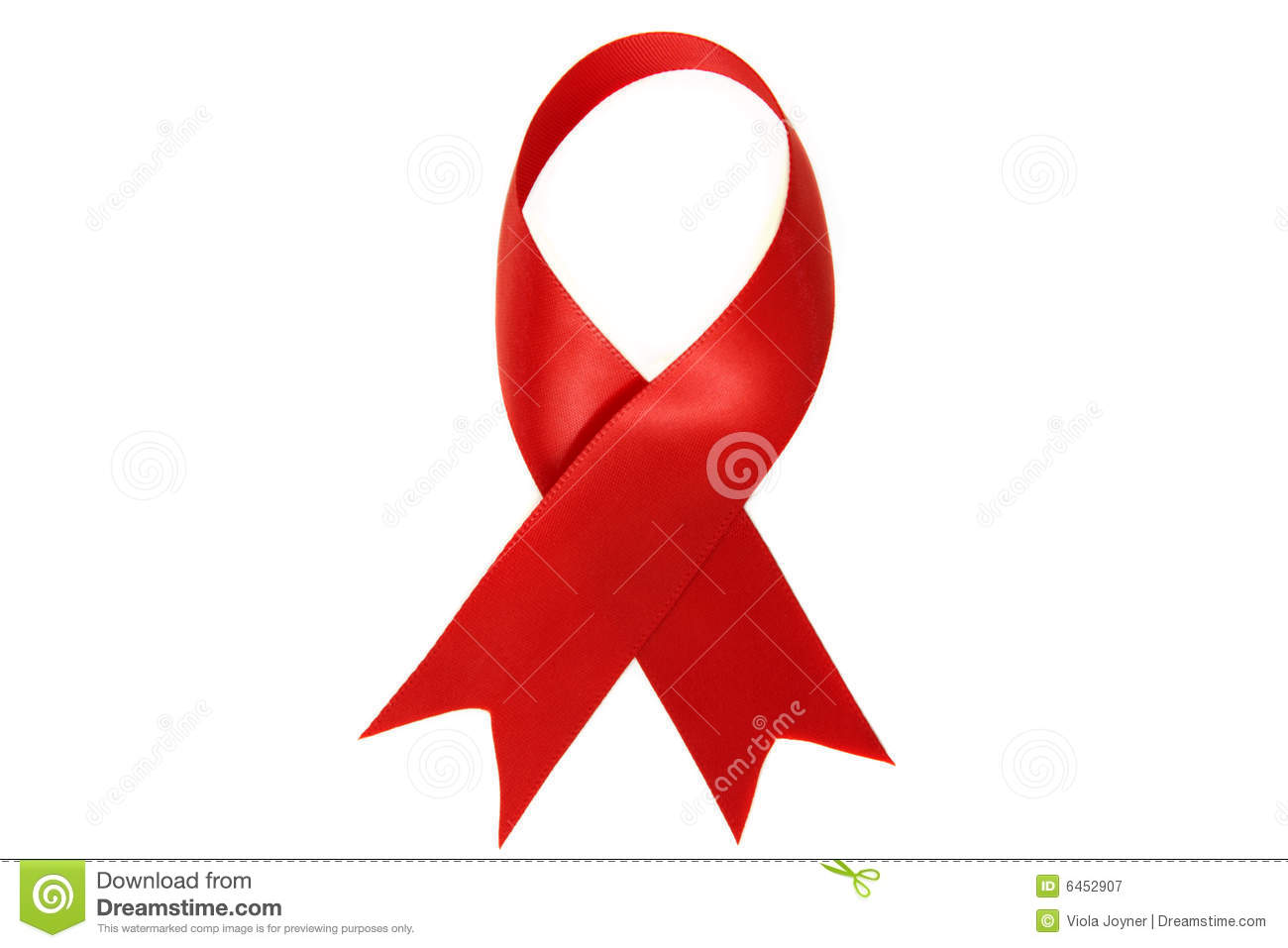 Hiv And Aids Awareness Red Ribbon Royalty Free Stock Photography