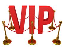 Huge 3d Letters Vip And Golden Rope Barrier Royalty Free Stock Photo