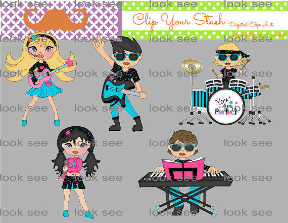 Items Similar To 16 53 Rock Roll Band Punk Grunge Neon Pink Blue 80 S
