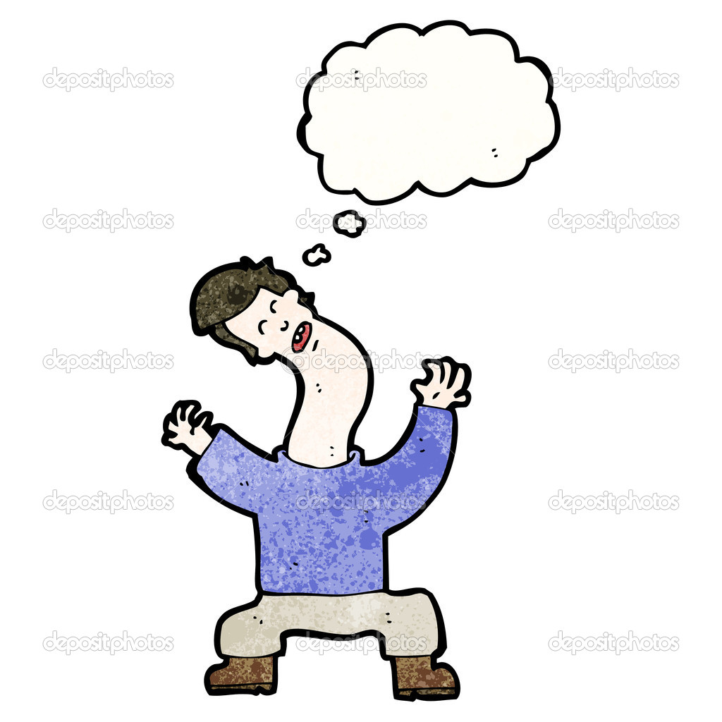 Neck Pain Clipart Cartoon Man With Crick In Neck   Stock