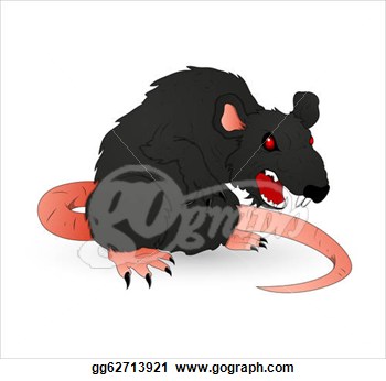Of Halloween Creepy Rat Vector Illustration  Stock Clip Art Gg62713921