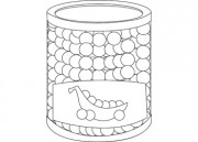 Of Peas B W This Black And White Outline Illustration Can Of Peas B W