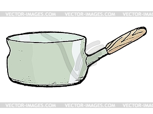 Saucepan With Handle   Vector Clipart