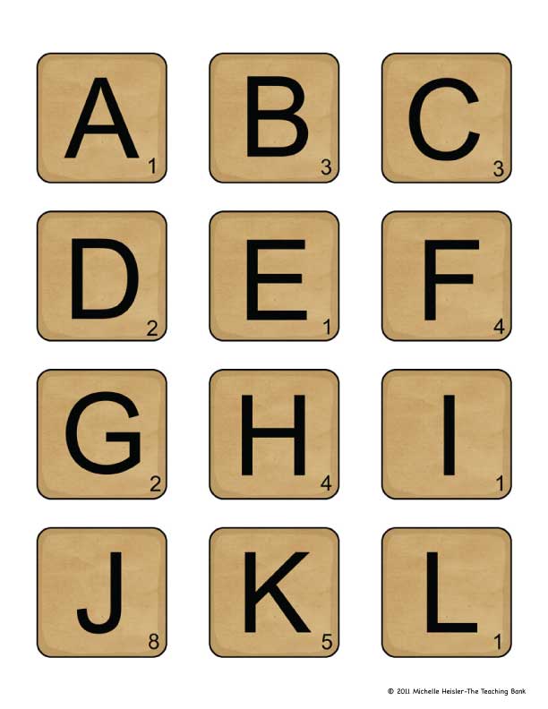 Scrabble Letters Clipart