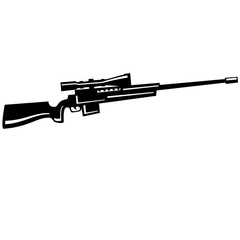 Sniper Gun Vector Clip Art