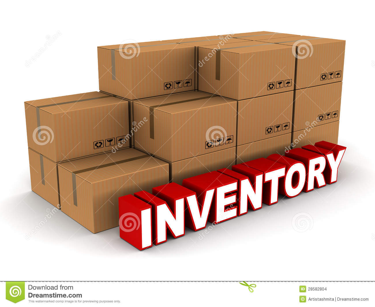 Stock And Inventory Concept Box Cartons Of Cardboard On White