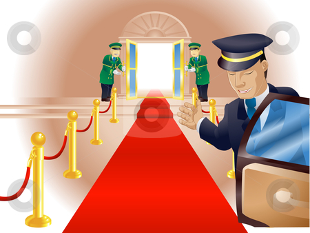 Vip Red Carpet Treatment Stock Vector Clipart Illustration Point Of