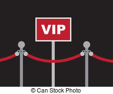 Vip Sign Red Rope   Vip Sign With Surrounding Red Rope