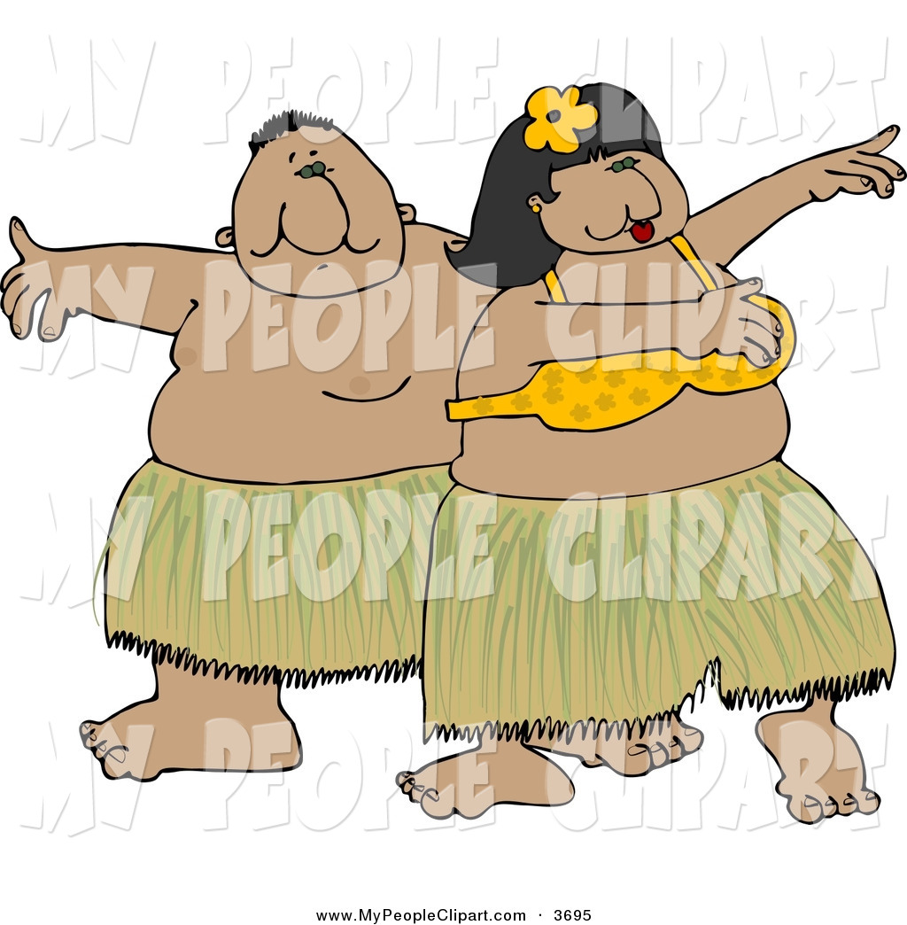 Woman Hula Dancing Together In Hawaii Attire By Dennis Cox Wallpaper