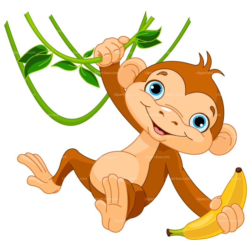 Baby Monkey With Banana Clip Art   Clipart Panda   Free Clipart Images