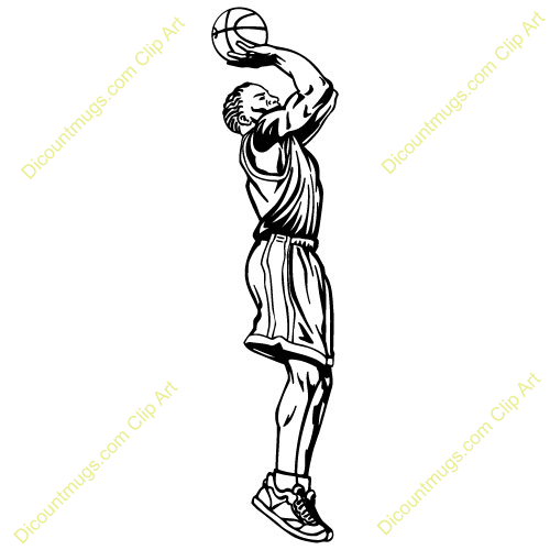 Basketball Player Shooting Clipart 13877 Jpg