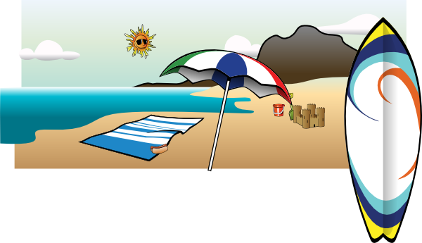 Beach Umbrella Clip Art At Clker Com   Vector Clip Art Online Royalty